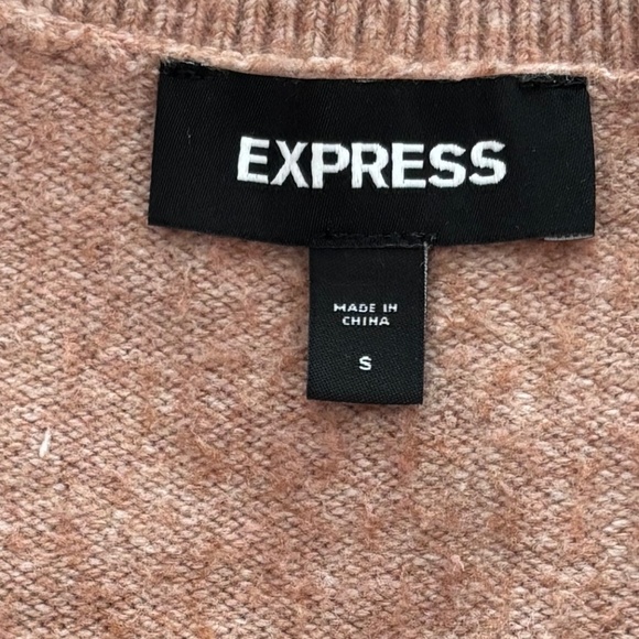 Express Cropped Cardigan - Blush/Heather Pink Size S - Picture 9 of 10